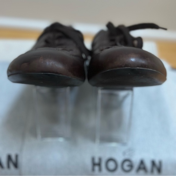 HOGAN brown leather sneakers /driving shoes extra comfortable size 8,5 - Picture 5 of 11